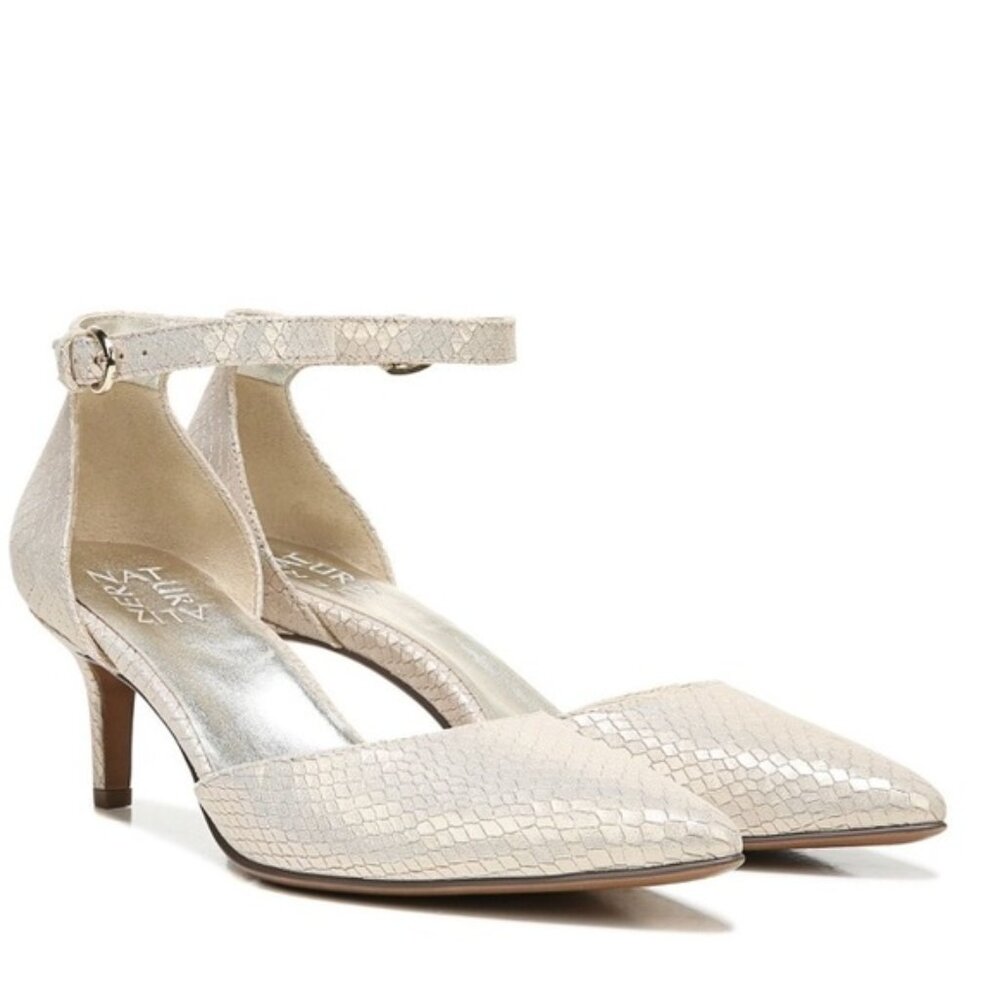 Naturalizer Cream Ankle Strap Heels